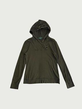 Henley Hooded Long Sleeve Tee